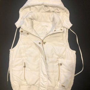 Calvin Klein white puffer vest